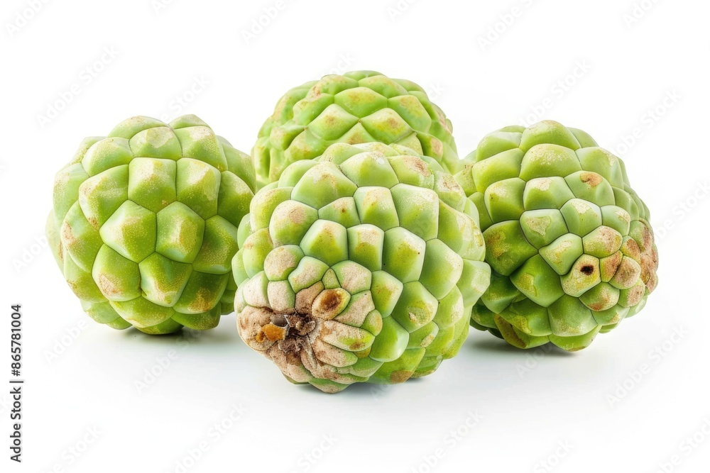 Fresh Custard Apple isolated on white background.Sugar apple Fresh Custard Apple isolated on white background.Sugar apple
