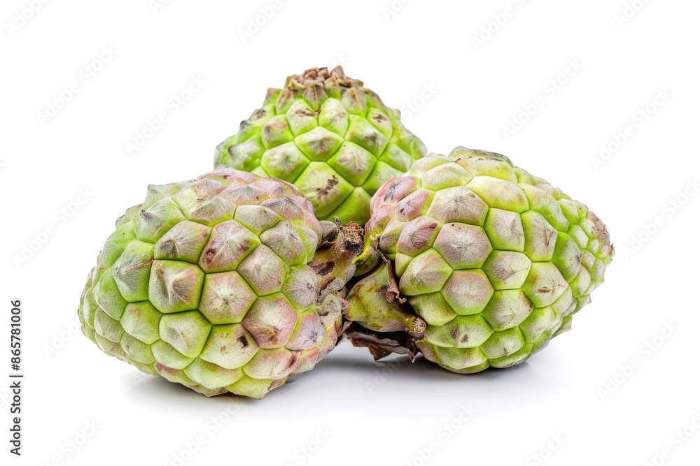 Fresh Custard Apple isolated on white background.Sugar apple Fresh Custard Apple isolated on white background.Sugar apple