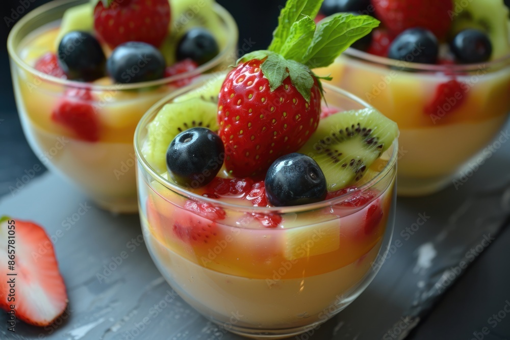 Home made mixed fruit custard Home made mixed fruit custard