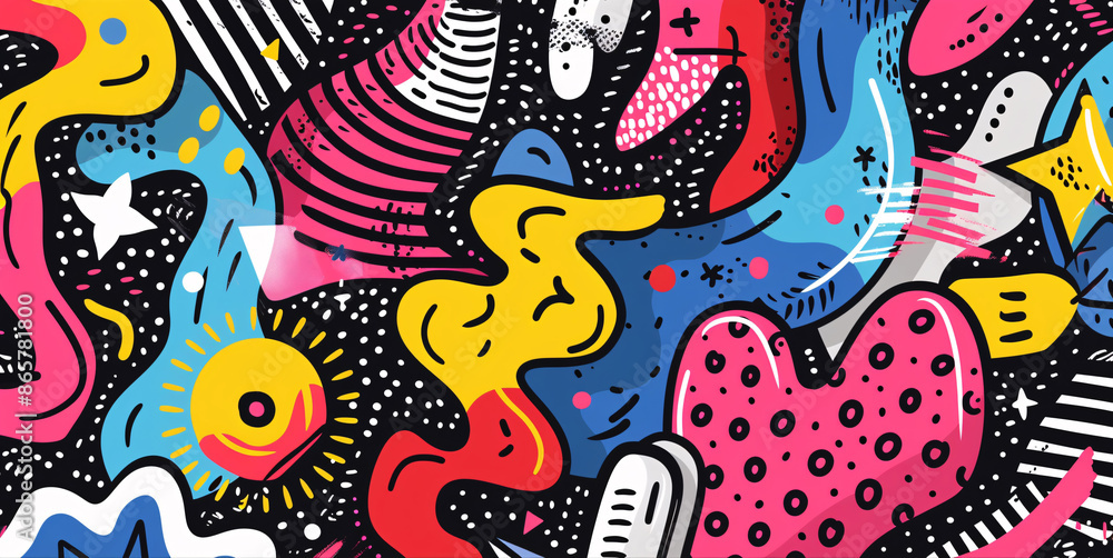 Abstract Colorful Pattern with Geometric Shapes Abstract Colorful Pattern with Geometric Shapes