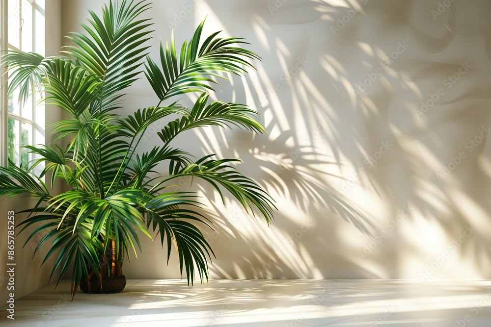 Palms Shadows Abstract Summer Mockup