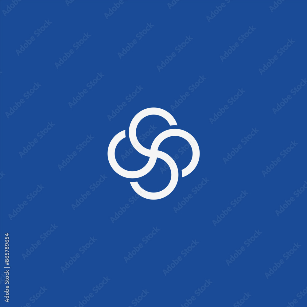 S letter logo in abstract flower shape. S letter logo in abstract flower shape.