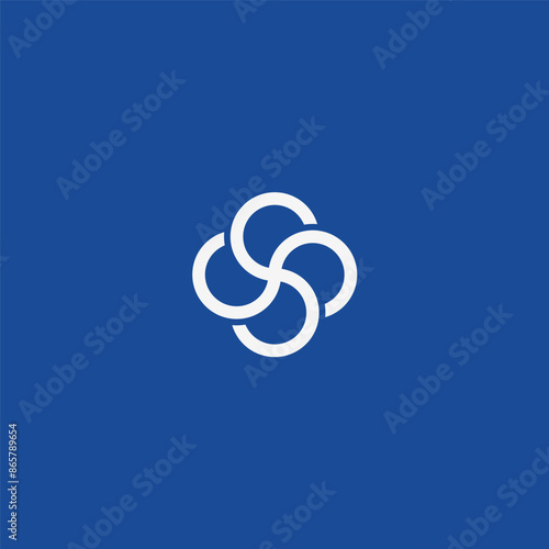  S letter logo in abstract flower shape.
