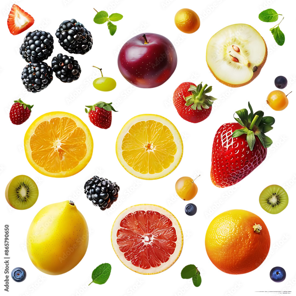 Fresh Fruit Assortment: Oranges, Strawberries, Lemons, & More Fresh Fruit Assortment: Oranges, Strawberries, Lemons, & More