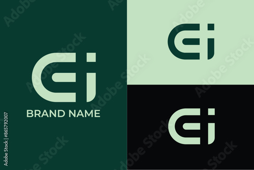 euro currency symbol, initial letter Di CI negative space abstract elegant vector emblem Premium business logotype, letter Ci DI finance business business growth and investment financial logo