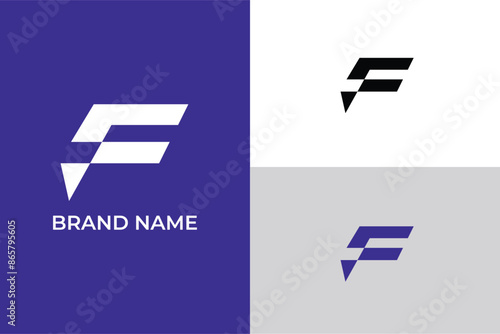 initial letter F arrow speed logo, letter F rapid logo, letter FC CF triangle arrow logo, letter F abstract business elegant vector, letter F finance business logo