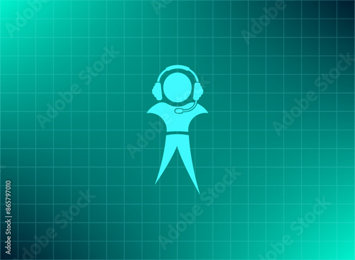 Vector illustration blue background