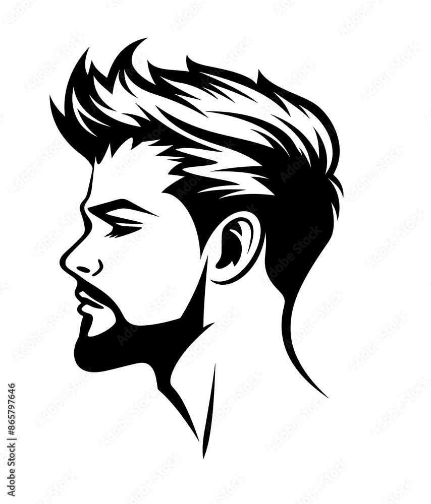 man head silhouette on white background man head silhouette on white background
