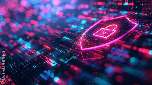 Cyber ​​security and data protection, internet network security, protect business and financial transaction data from cyber attack, user private data security encryption