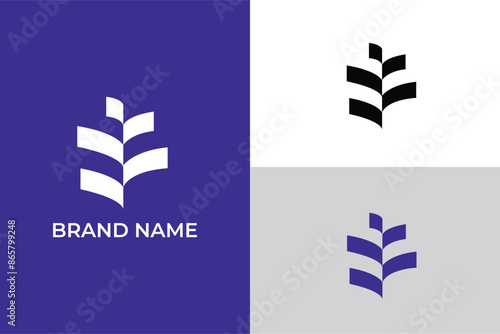 initial letter FE EF flower abstract minimal vector, letter FM buildings icon finance business logo