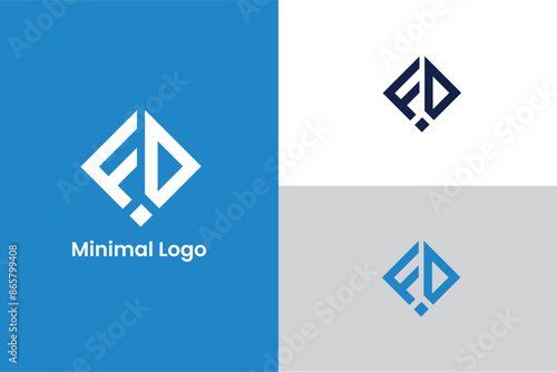 initial letter FD IF triangle modern abstract vector, letter Fi triangle traffic signals 