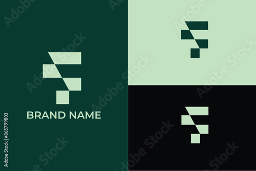 initial letter F buildings icon modern real estate business logo, letter F creative minimal monochrome monogram symbol, 