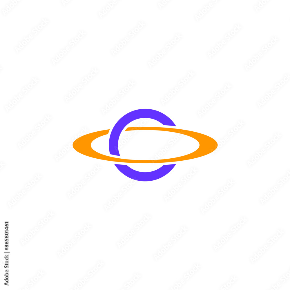 C initial logo with ellipse accent C initial logo with ellipse accent