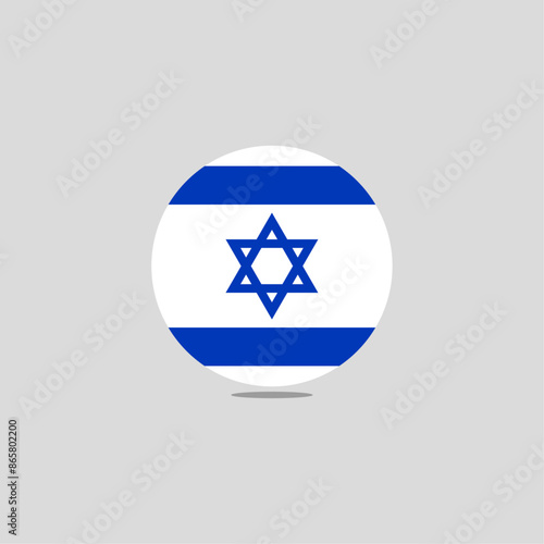 Israel vector flag. Israeli country national flag in round ellipse circle shape isolated
