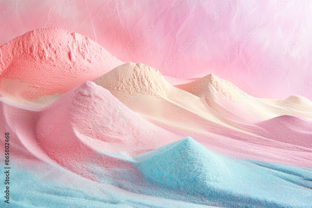 Pastel sand backdrop for product display Runway for showcasing cosmetics