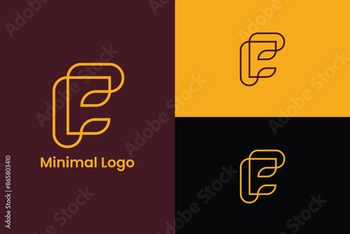 elegant vector emblem Premium business logotype initial letter C leaf icon organic floral lineart logo, letter C fog logo, smoke shop logo, letter C fire flame paper logo