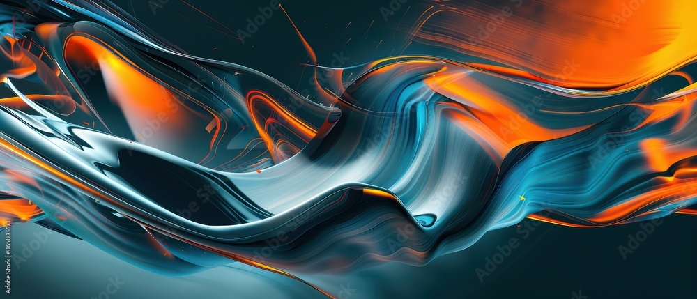 Obraz premium Colorful Abstract Desktop Wallpaper for Ultrawide Screen 21:9