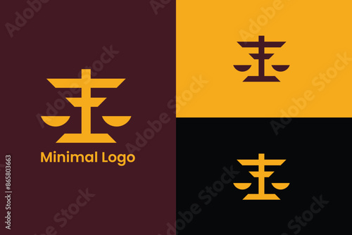 attorney and law logo, lawyer logo design with creative concept, classic justice balance scales silhouette. Justice scales line icon. Judgement scale sign, Law symbol logo, scale justice and shield 