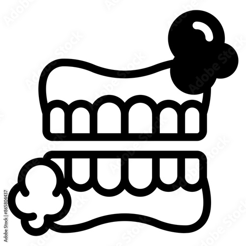 denture dental care icon vector. 