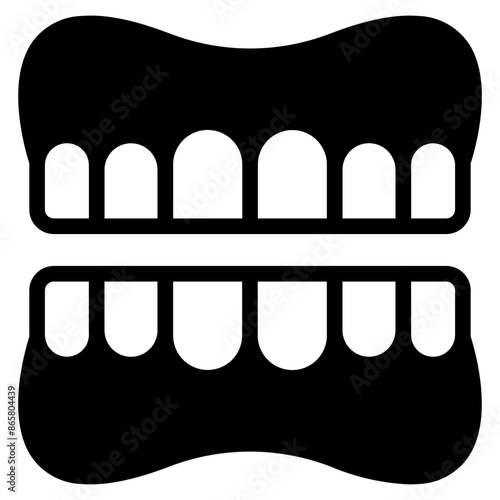 denture dental care icon vector. 