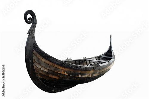 fishing boat viking gondola the on venice white background