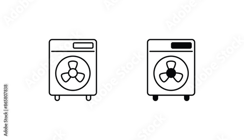 Air Cooler icon design with white background stock illustration