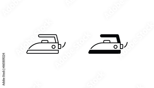 Iron icon design with white background stock illustration