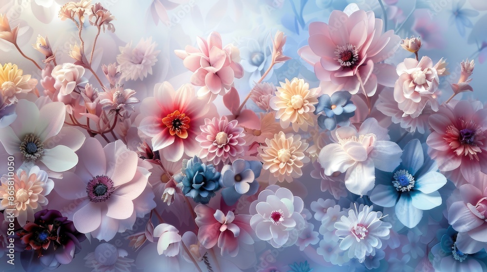 a beautiful background with colorful flowers that has a floral pastel appearance a beautiful background with colorful flowers that has a floral pastel appearance