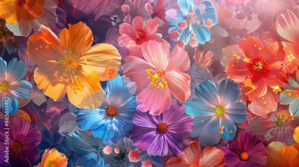 a beautiful background with colorful flowers that has a floral pastel appearance a beautiful background with colorful flowers that has a floral pastel appearance