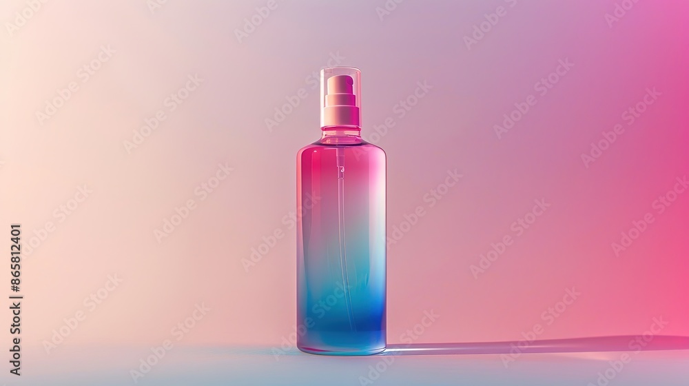 a colorful gradient cosmetic bottle a colorful gradient cosmetic bottle