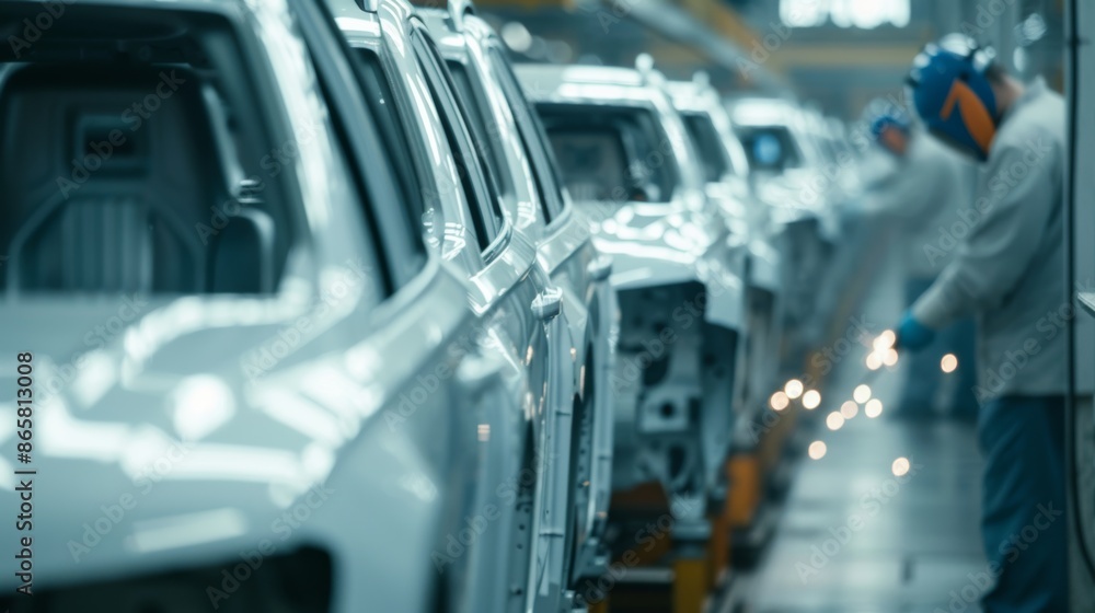 Obraz premium moving cars in motion blur