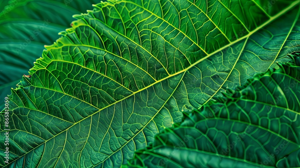 Closeup leaf texture. Green tropical plant close-up. Closeup leaf texture. Green tropical plant close-up.