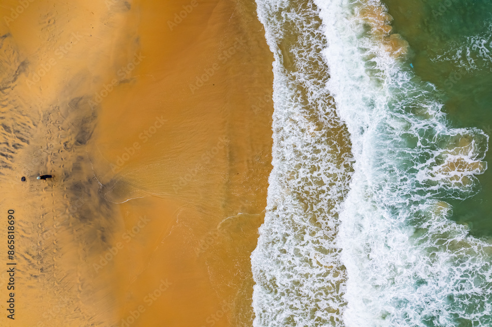 Top view Beach waves background, Natural background, photo sea waves texture background Top view Beach waves background, Natural background, photo sea waves texture background
