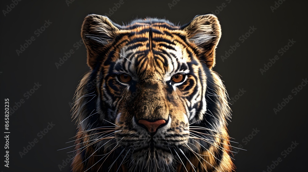 Fototapeta premium tiger head. 