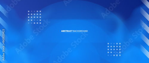 Modern blue abstract background with cloud and line effect on the side. Horizontal vector template for digital lux business banner, contemporary formal invitation, and luxury voucher