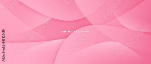 Abstract pink background with overlapping spheres. Dynamic and neat shape composition.