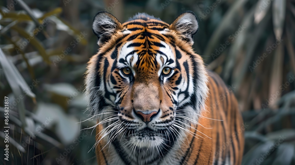 Fototapeta premium tiger head. 