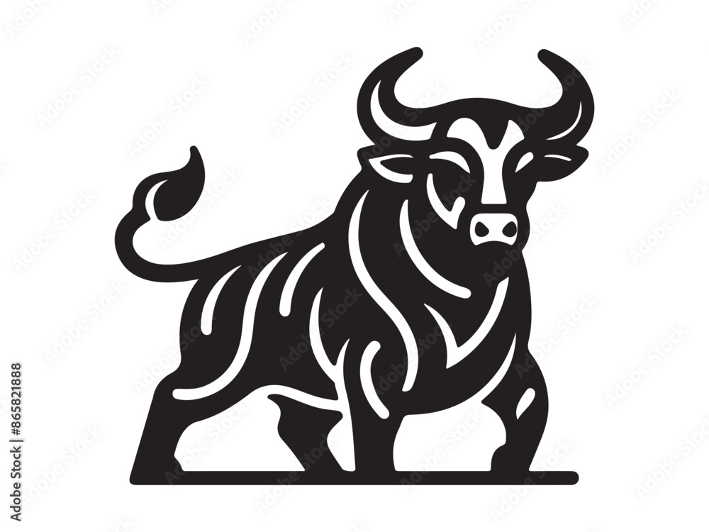 Fototapeta premium illustration of a bull
