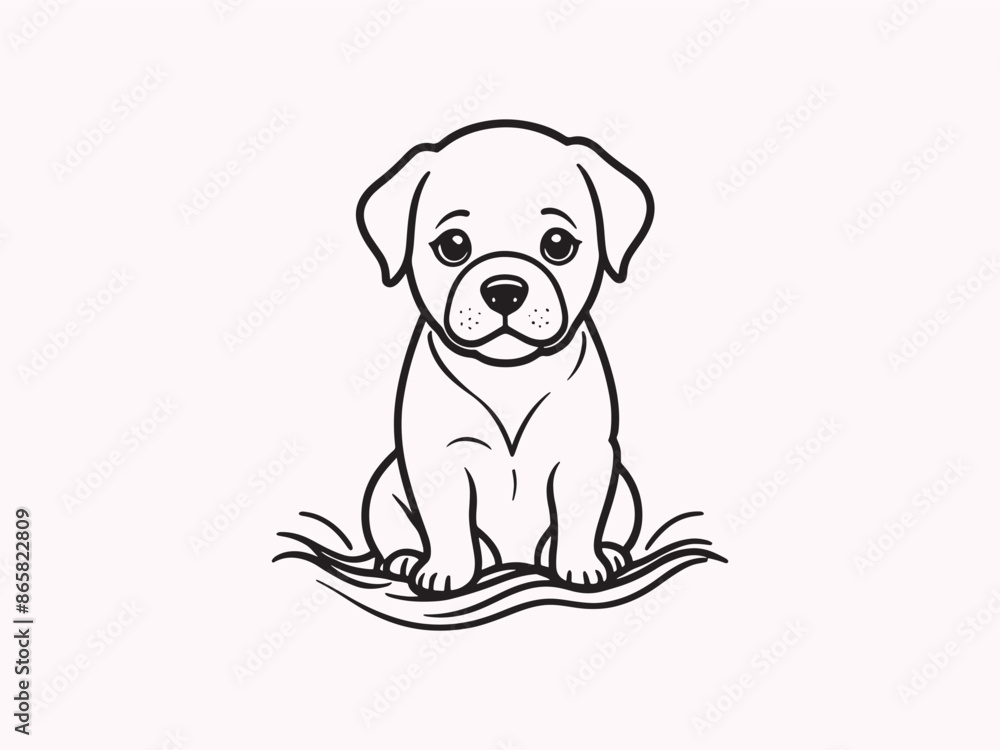 Cute Dog Logo Design Icon Symbol Vector Template Cute Dog Logo Design Icon Symbol Vector Template