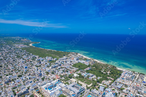 aerial view of Playa del Carmen, Mexico