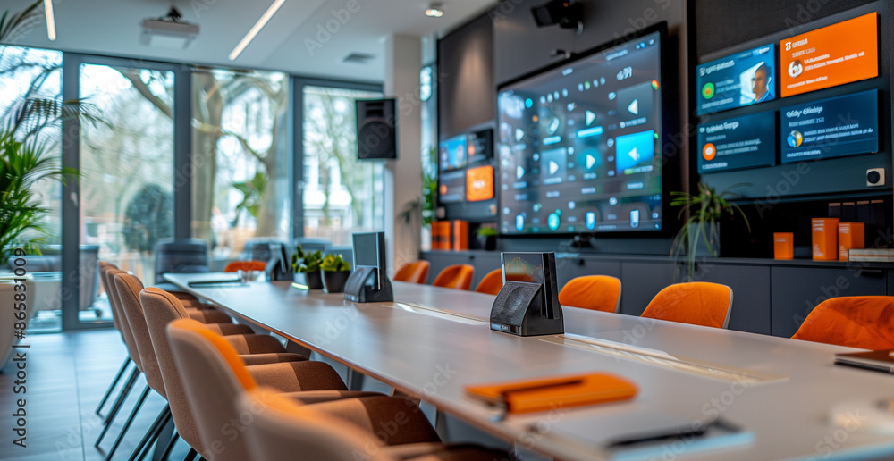 custom made wallpaper toronto digitalinterior of Modern and technological office meeting room