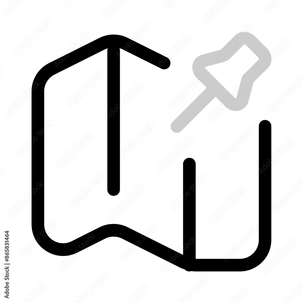 pin map icon with duoline style, perfect for user interface projects pin map icon with duoline style, perfect for user interface projects