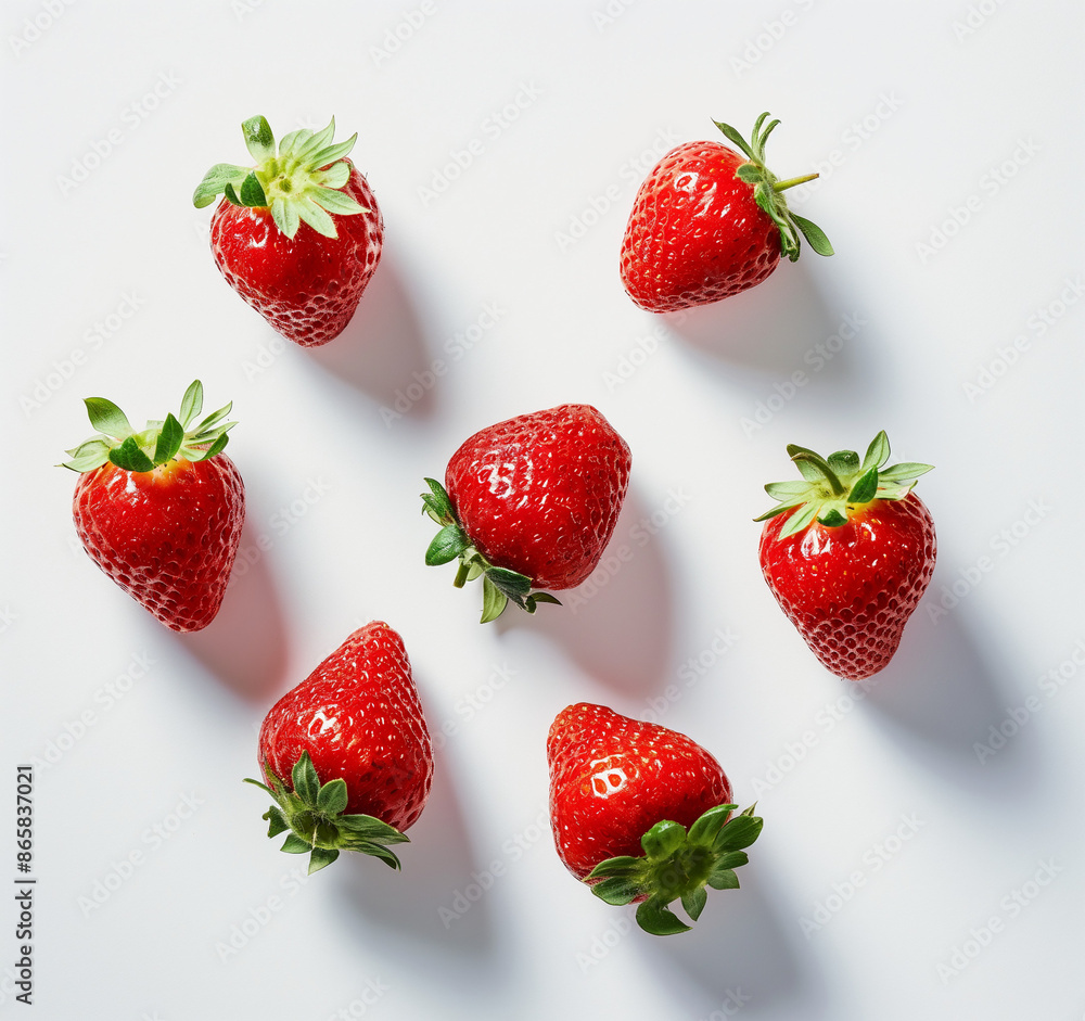 white background strawberries white background strawberries