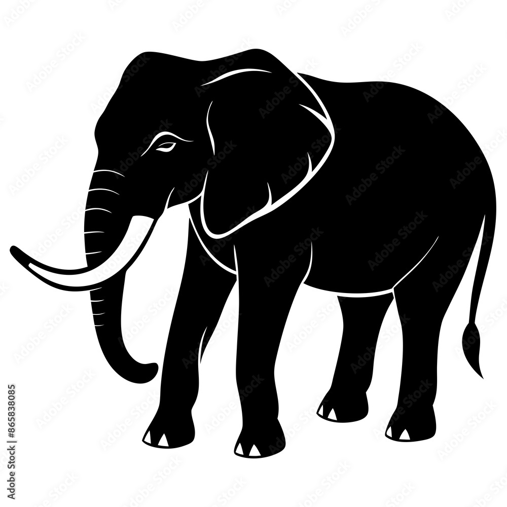 Elephant silhouette vector Illustration. Elephant silhouette vector Illustration.
