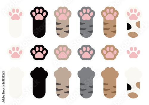 猫の手と肉球のイラスト