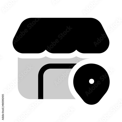 store location icon with bulk style, perfect for user interface projects photo