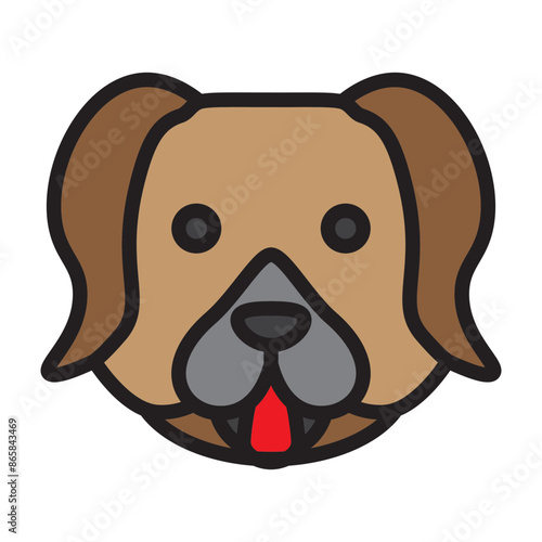 Dog Vector Filled Icon Design