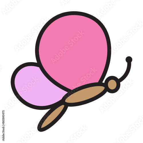 Butterfly Vector Filled Icon Design