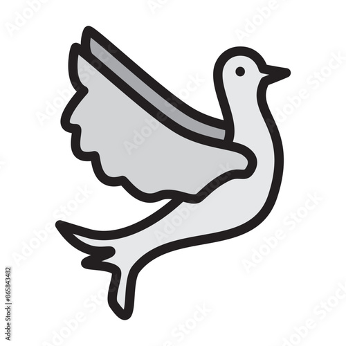 Pigeon Vector Filled Icon Design