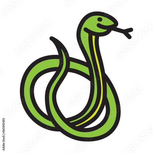 Snake Vector Filled Icon Design